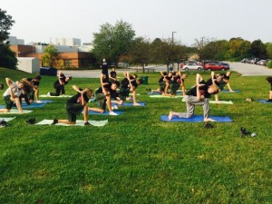 Yoga at Patrick Fogarty Seconday School Sept 2017
